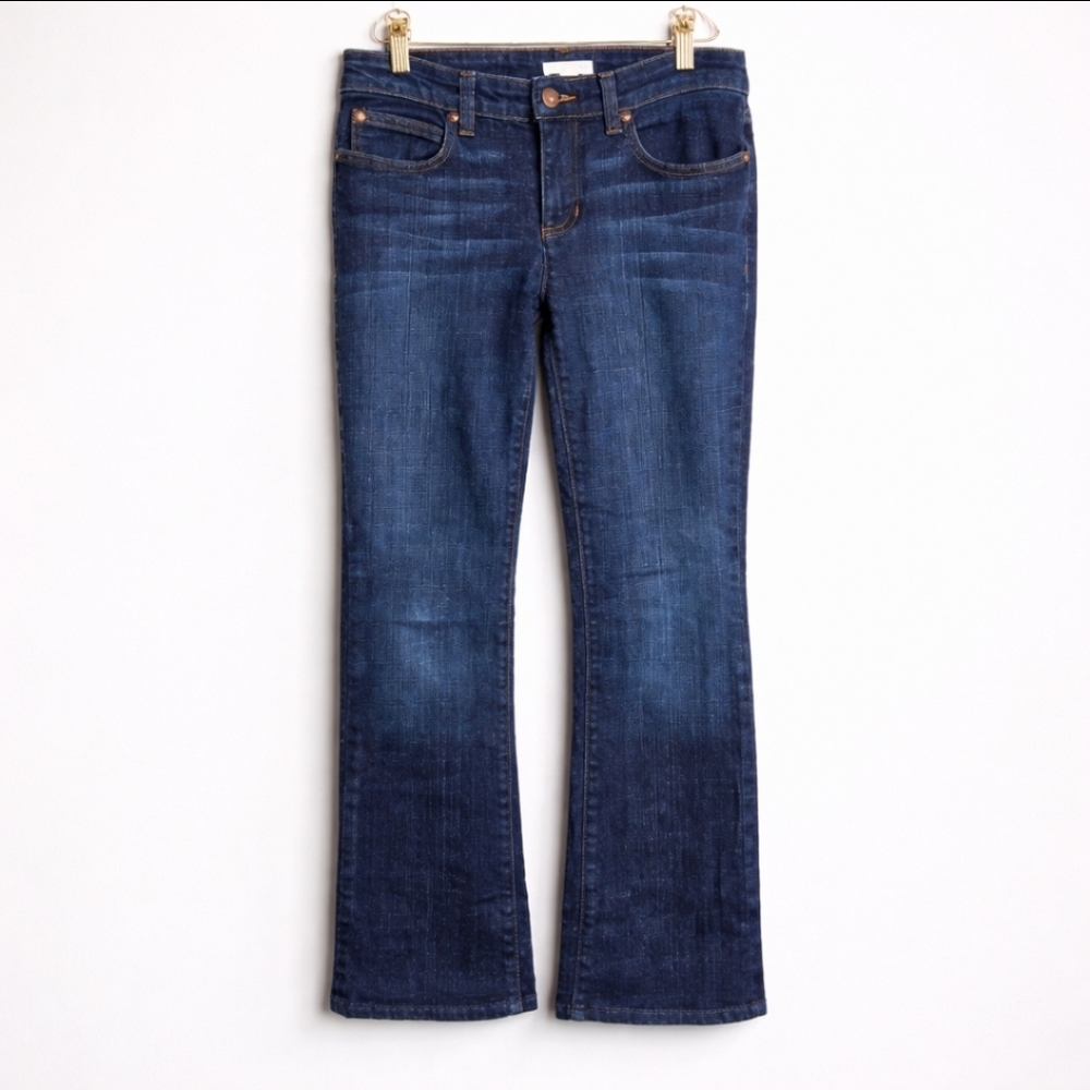 Eileen Fisher Dark Wask Straight Leg Mid Rise Jeans Size 2